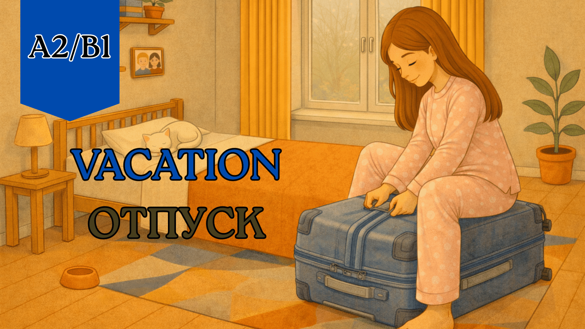 Аня собирается в отпуск (Airport & Taxi)
