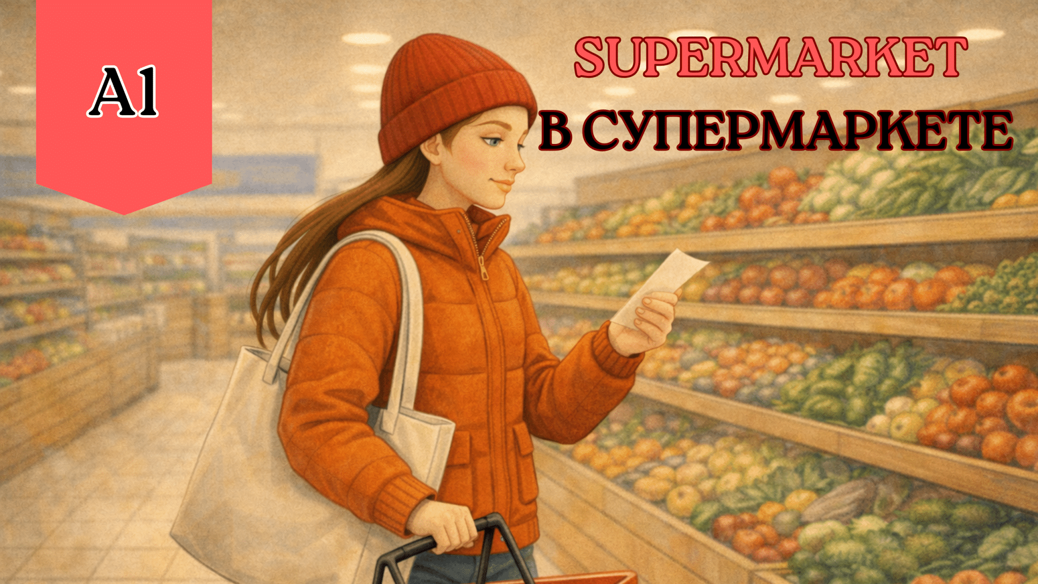 Anya goes to the supermarket
